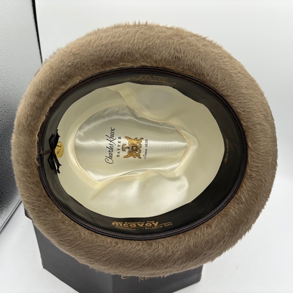 Vintage Charles Knox The Imperial Stetson Monarch Hazel Fedora hat size 7 1/8 - Picture 9 of 13